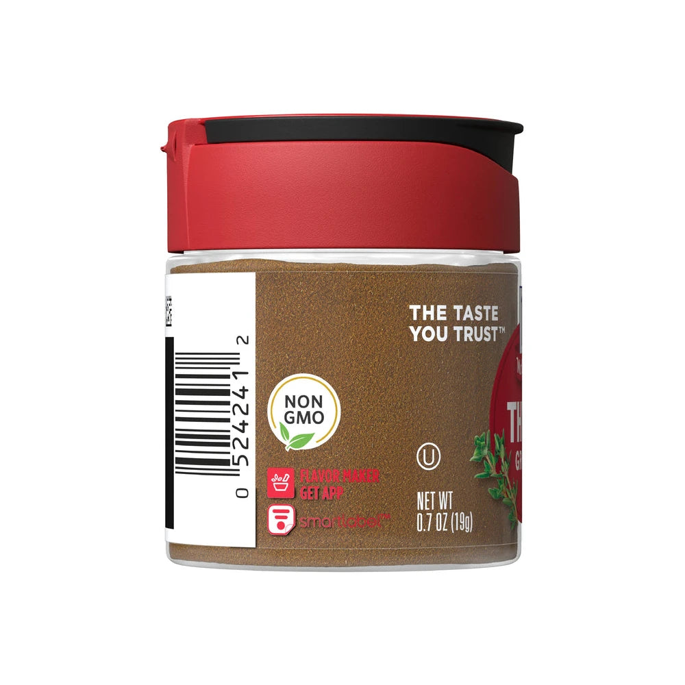McCormick Kosher Ground Thyme Bottle 0.7 Oz (Pack of 72)