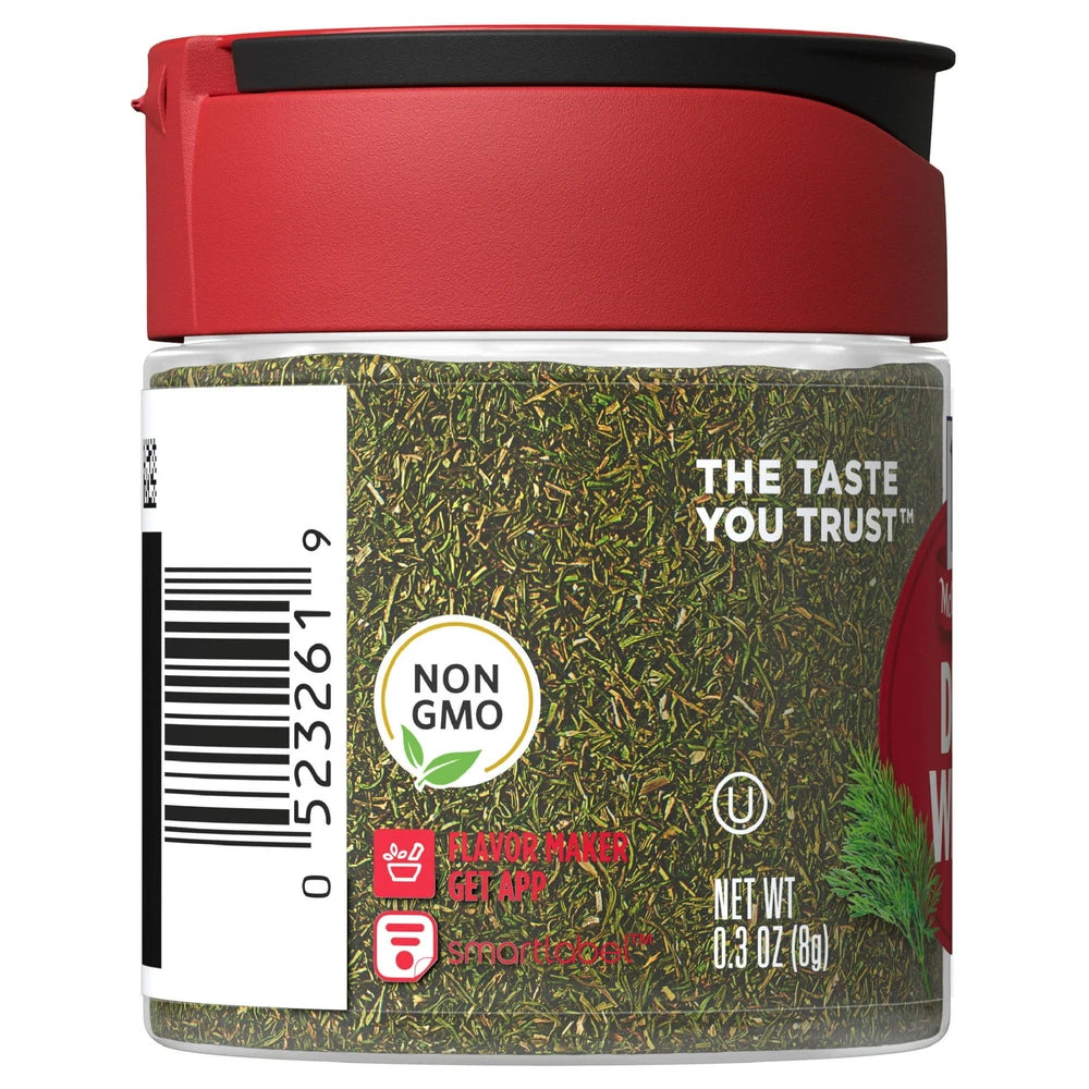 McCormick Kosher Dill Weed Bottle 0.3 Oz (Pack of 72)