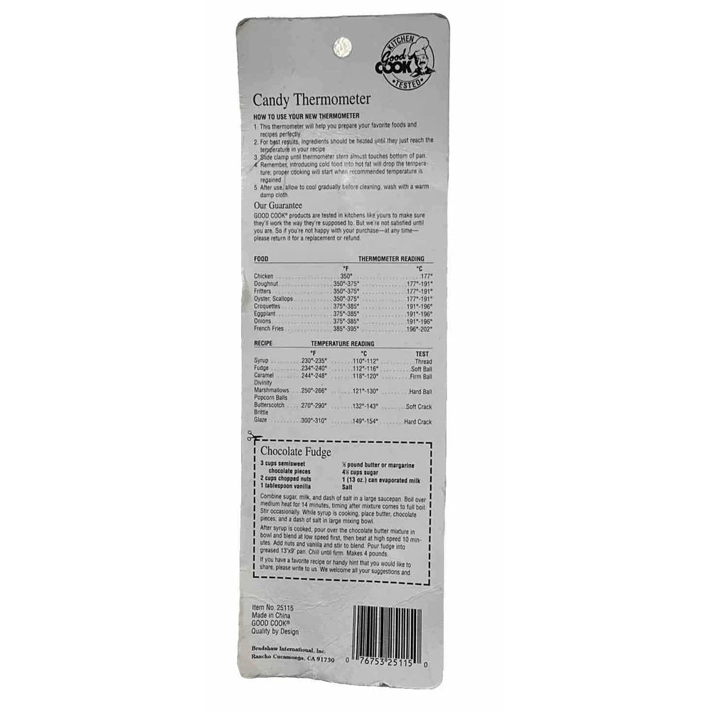 Goodcook Classic Candy Deep Fry Thermometer, Red 2.4 Oz (Pack of 144)