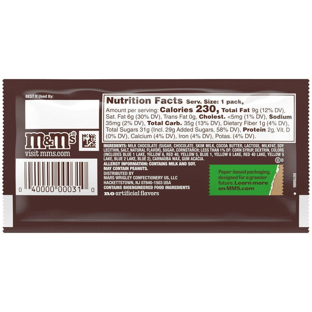 M&M's - Chocolate Candies - Milk Chocolate 1.69 Oz (Pack of 324)