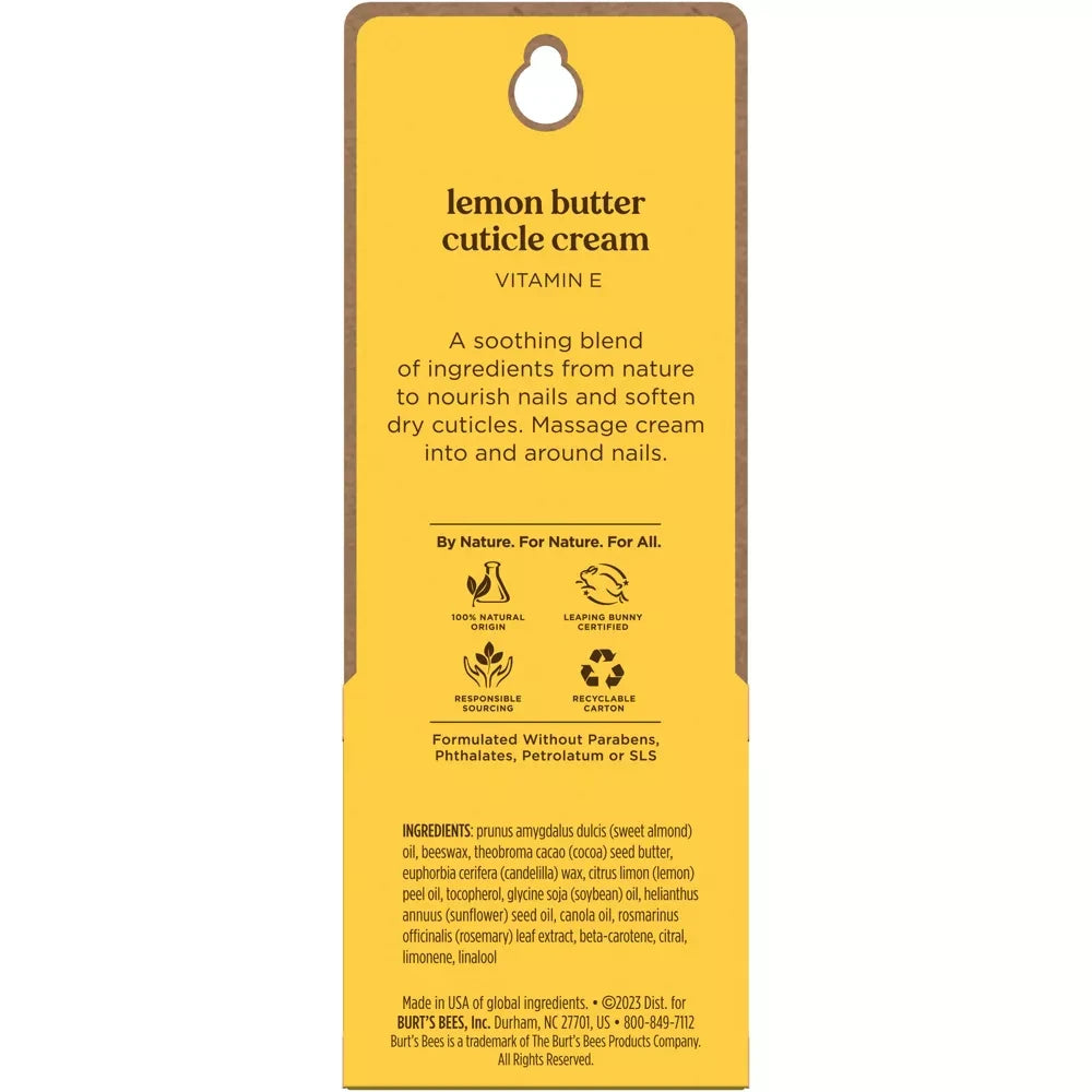 Burt's Bees - Lemon Butter Cuticle Cream 0.60 Oz (Pack of 384)