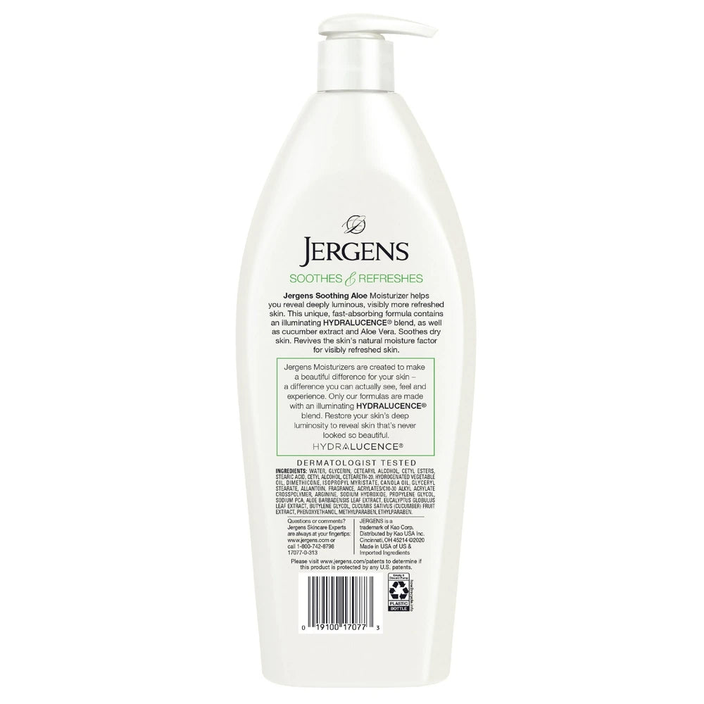 Jergens Soothing Aloe Hand and Body Lotion 21 Oz (Pack of 12)