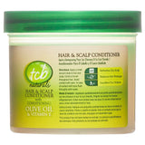 TCB Naturals Conditioner Hair & Scalp Olive Oil & Vitamin-E Jar Dry Hair (Pack of 12) 10 Oz