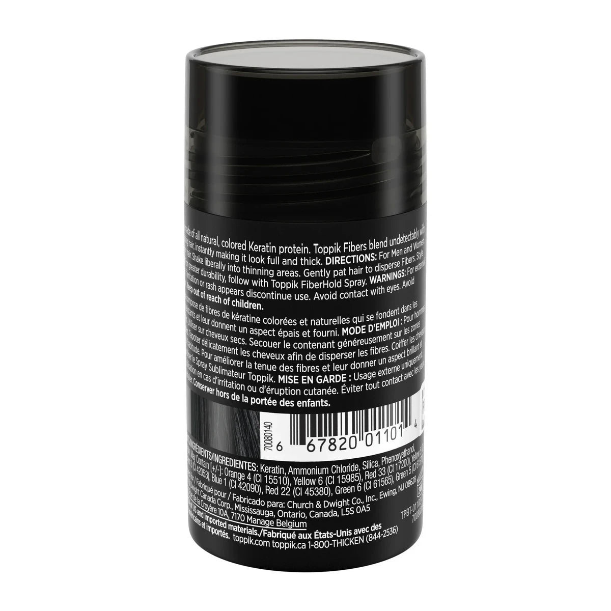 Toppik Hair Building Natural Keratin Fibers Black 0.42Oz (Pack Of 12)