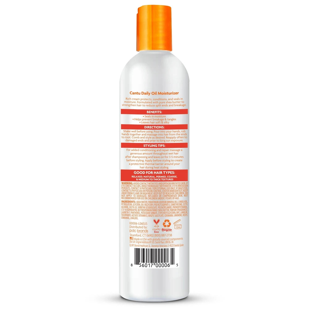 Cantu Daily Oil Moisturizer with Shea Butter (Pack of 12) 13 Fl. Oz