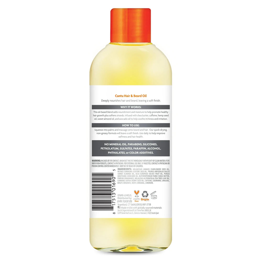 Cantu For Men Hair & Beard Oil (Pack of 12) 3.4 Fl. Oz