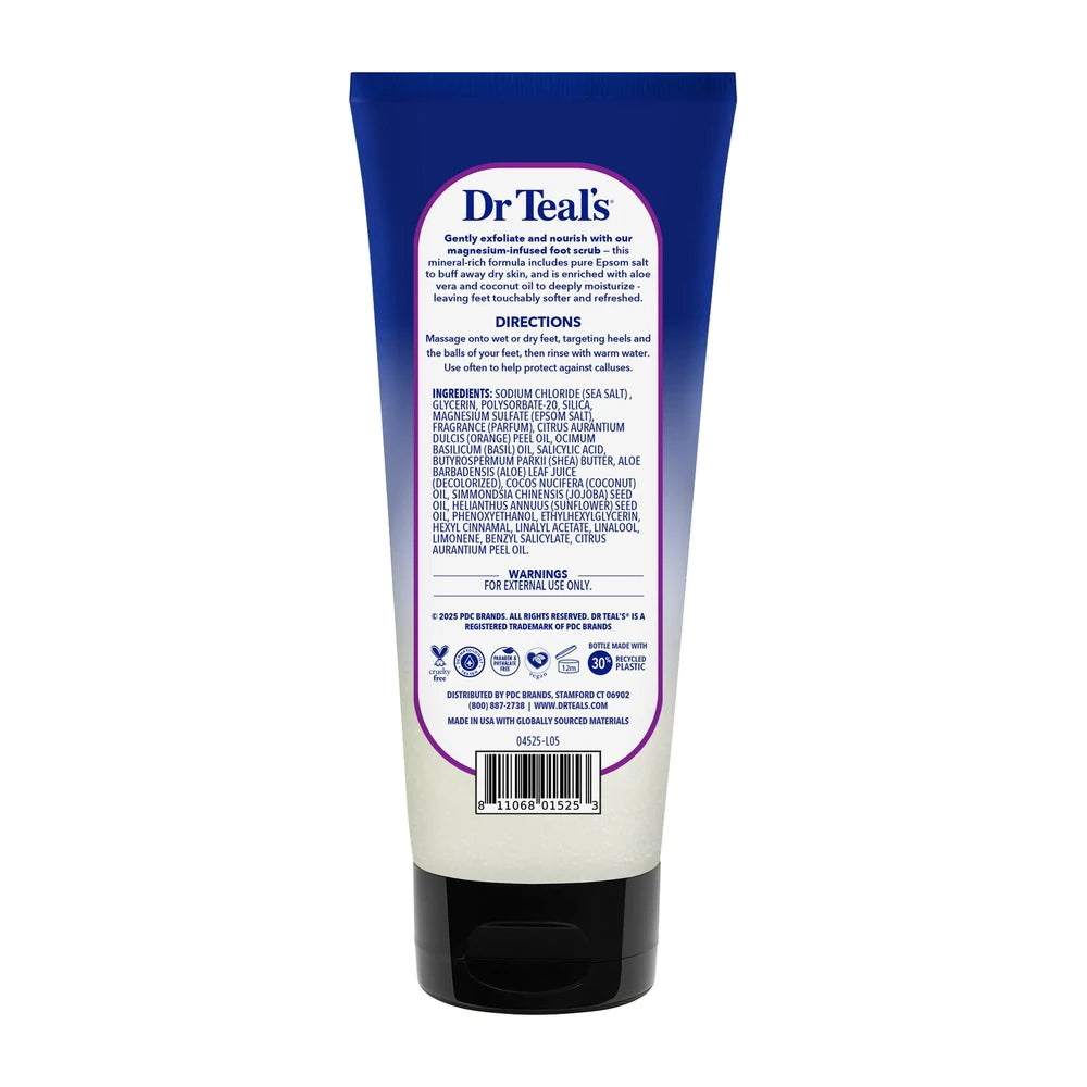 Dr Teal s Softening Foot Scrub with Pure Epsom Salt Aloe & Coconut Oil 6 oz (Pack of 12)