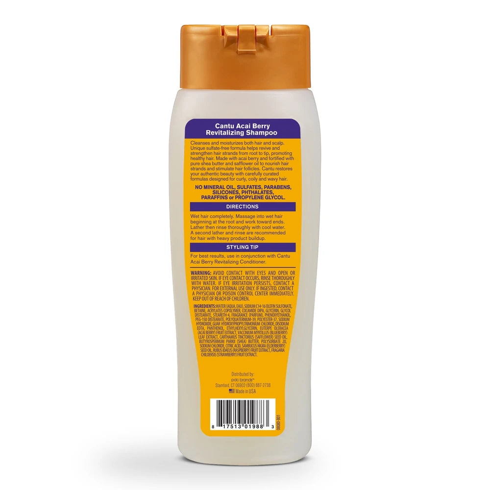 Cantu Revitalizing Shampoo with Acai Berry and Shea Butter (Pack of 12) 13.5 fl. Oz