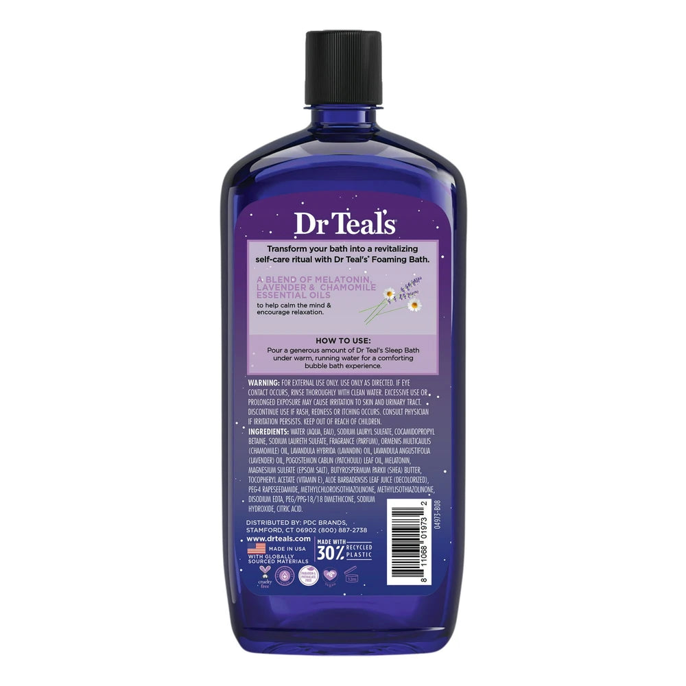 Dr Teal's Sleep Foaming Bath with Melatonin & Essential Oils - 34 fl oz (Pack of 12)