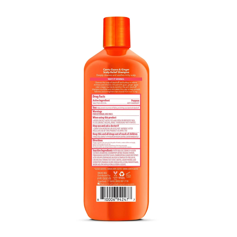 Cantu Anti-Dandruff Shampoo with Guava & Ginger 13.5 fl oz T (Pack of 12)