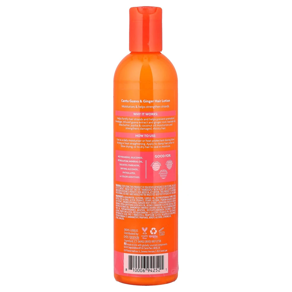 Cantu - Guava Ginger Helps Retain Length Hair Lotion 12 fl. Oz (Pack of 12)