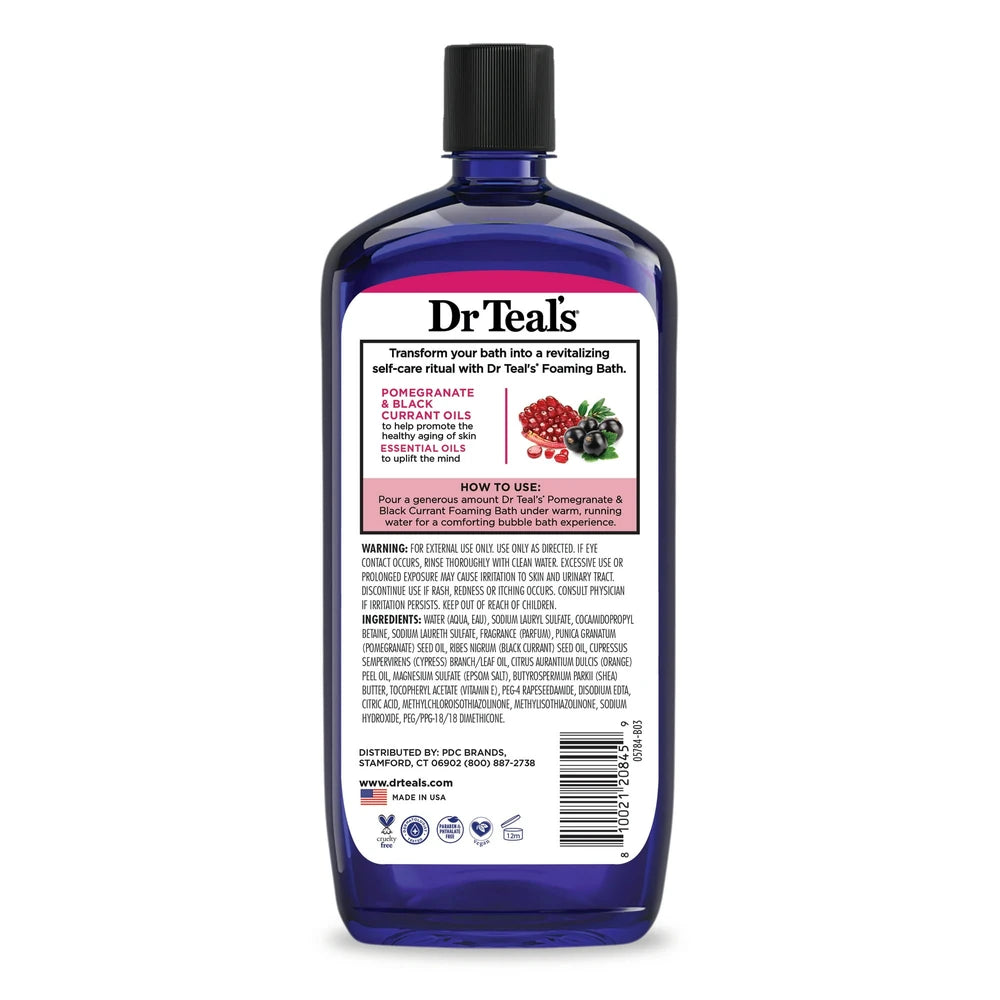 Dr Teal s Foaming Bath with Pomegranate Oil & Black Currant 34 fl oz (Pack of 12)
