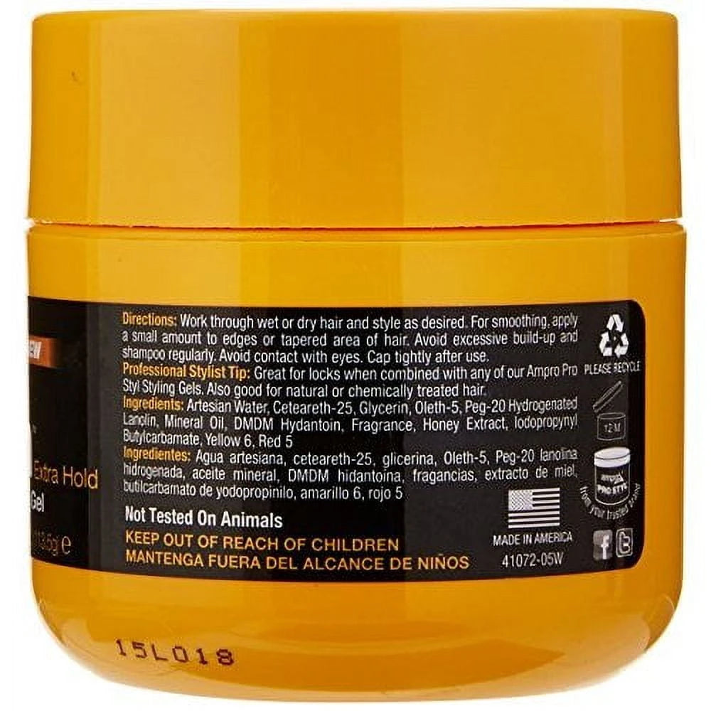 Ampro Shine N Jam Extra Hold Conditioning Styling & Braiding Gel 4oz. Textured 4oz (Pack of 6)