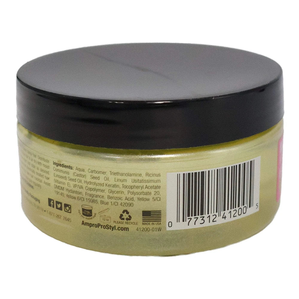 Ampro Shine N Jam Black Castor & Flaxseed Oil Styler Gel 8 oz 8oz (Pack of 12)