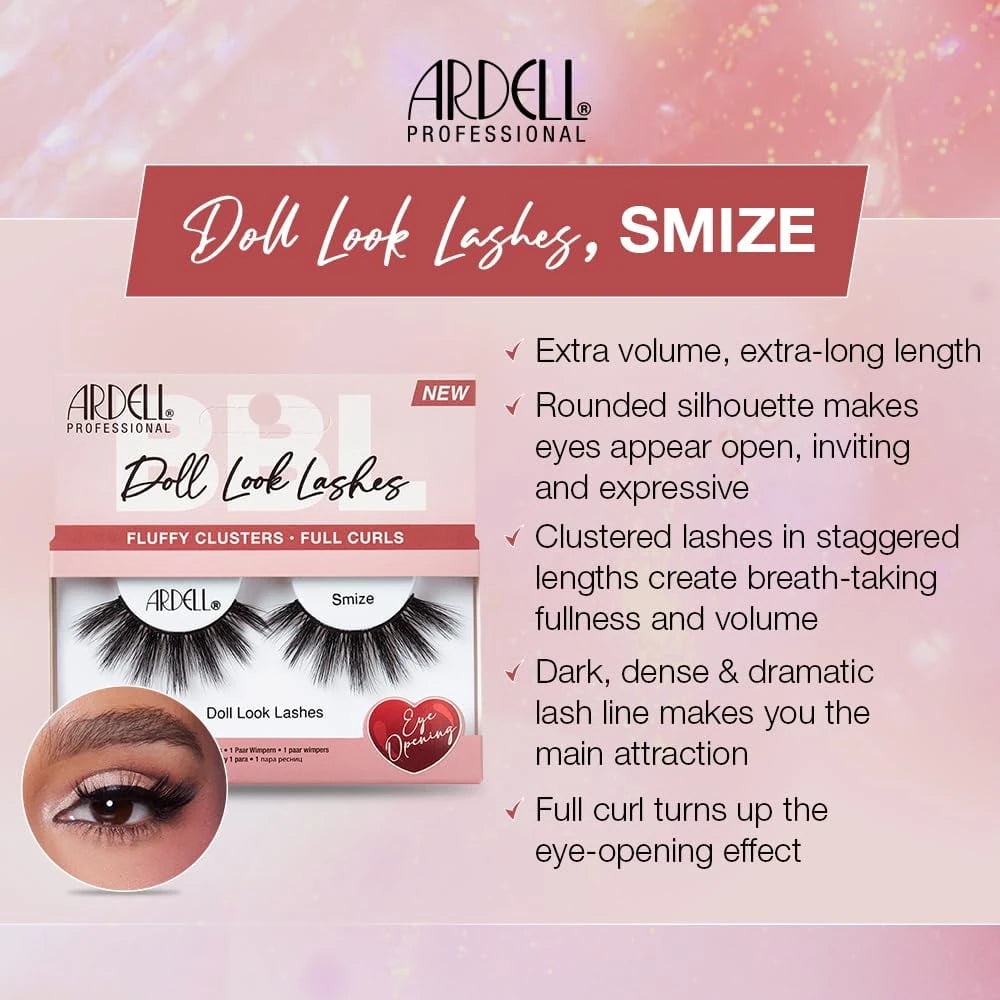 Ardell Doll Look Lashes Smize Fluffy Clusters Full Curls 1 Ea 0.32 oz (Pack of 72)