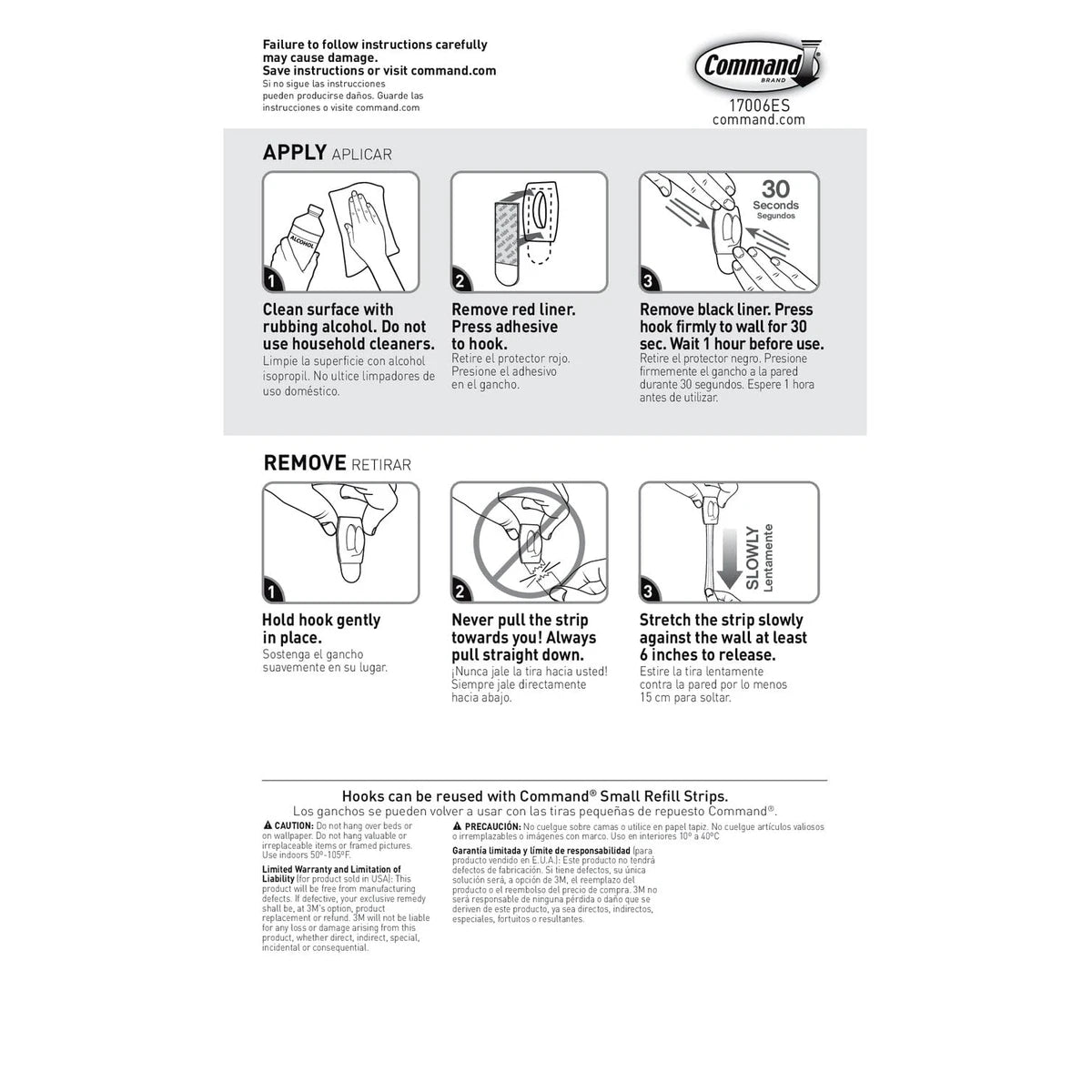 3M Command Mini Wall Decorating Hooks 0.64Oz (Pack of 36)