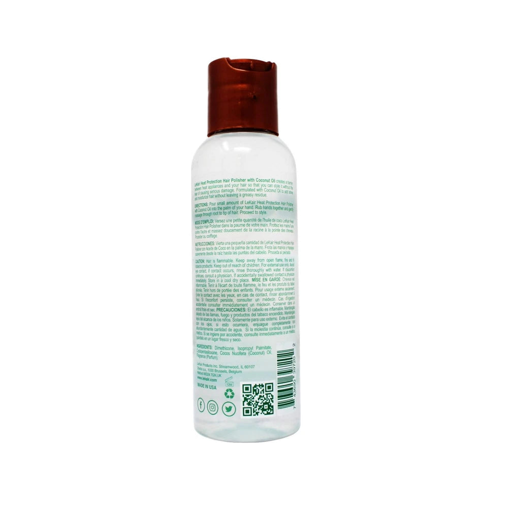 LeKair High Heat Protection Hair Polisher - Coconut Oil Anti Frizz Anti Break 4 Fl. Oz (Pack of 12)