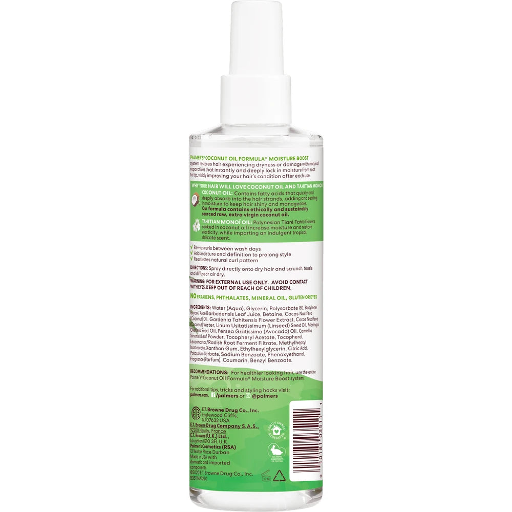 Palmer s Coconut Oil Formula Refresher Spray for Dry Damaged Hair and Scalp 8. 8.5 Fl. Oz (Pack of 6)