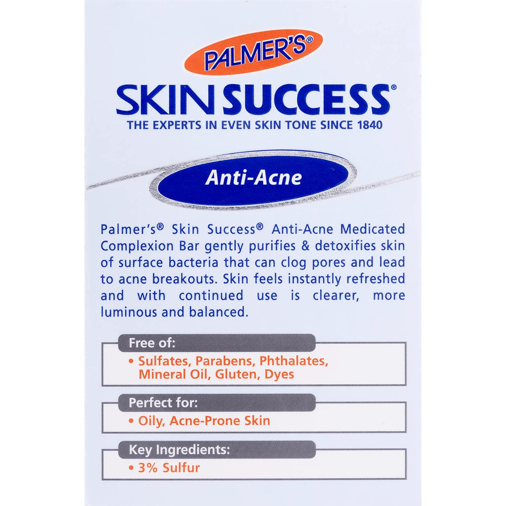 Palmer s Skin Success Anti-Acne Medicated Complexion Bar Soap for Combination Sk 3.5 Oz (Pack of 12)