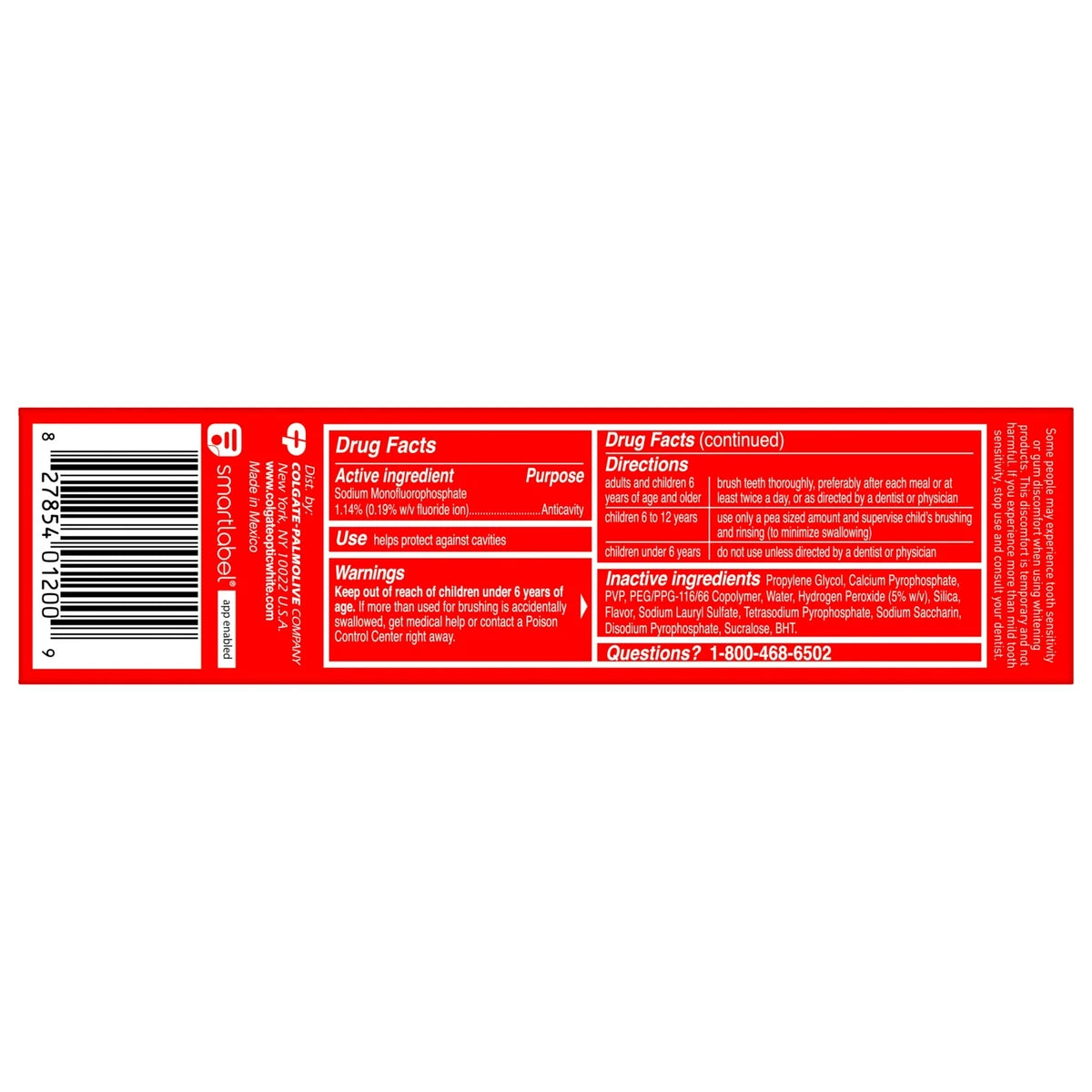 Colgate Optic White Renewal Teeth Whitening Toothpaste 3Oz (Pack of 24)