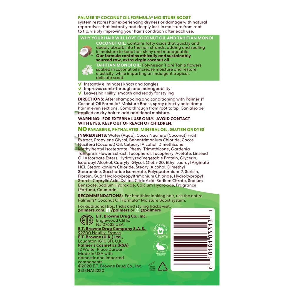 Palmer s Coconut Oil Formula Coconut Oil Leave-In Conditioner 8.5 fl oz 8.5 Fl. Oz (Pack of 6)