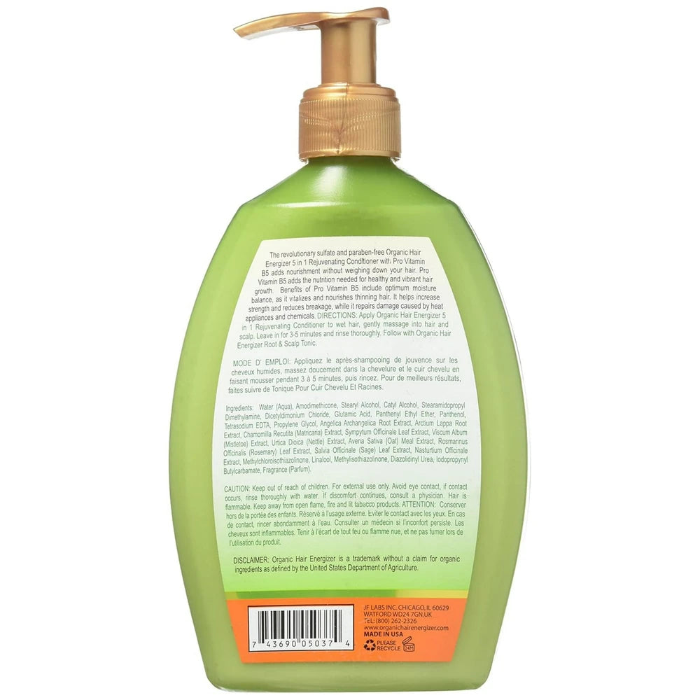 Organic Hair Energizer 5-In-1 Rejuvenating Conditioner 13oz 13 Oz (Pack of 6)
