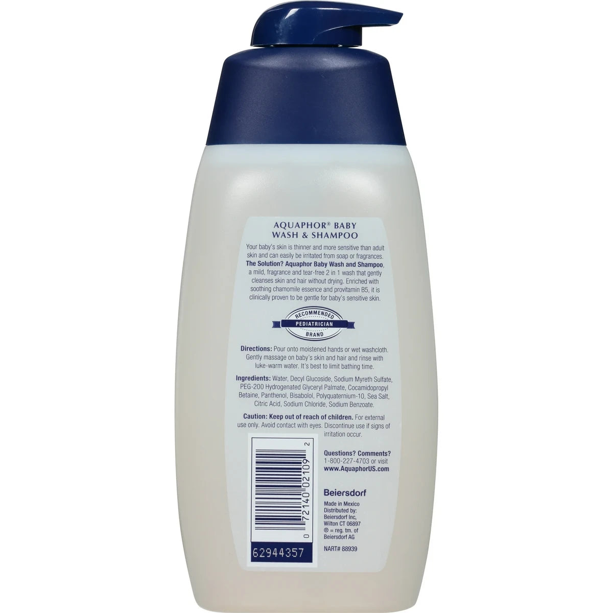Aquaphor Cleansing Baby Wash And Shampoo Tear Free 16.9Oz (Pack of 12)