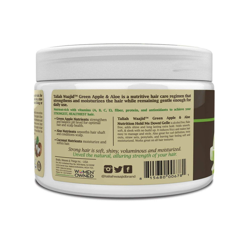 Taliah Waajid Nutrition Curl Enhancing Hair Styling Gel with Green Apple  12 fl 12 Fl. Oz (Pack of 6)