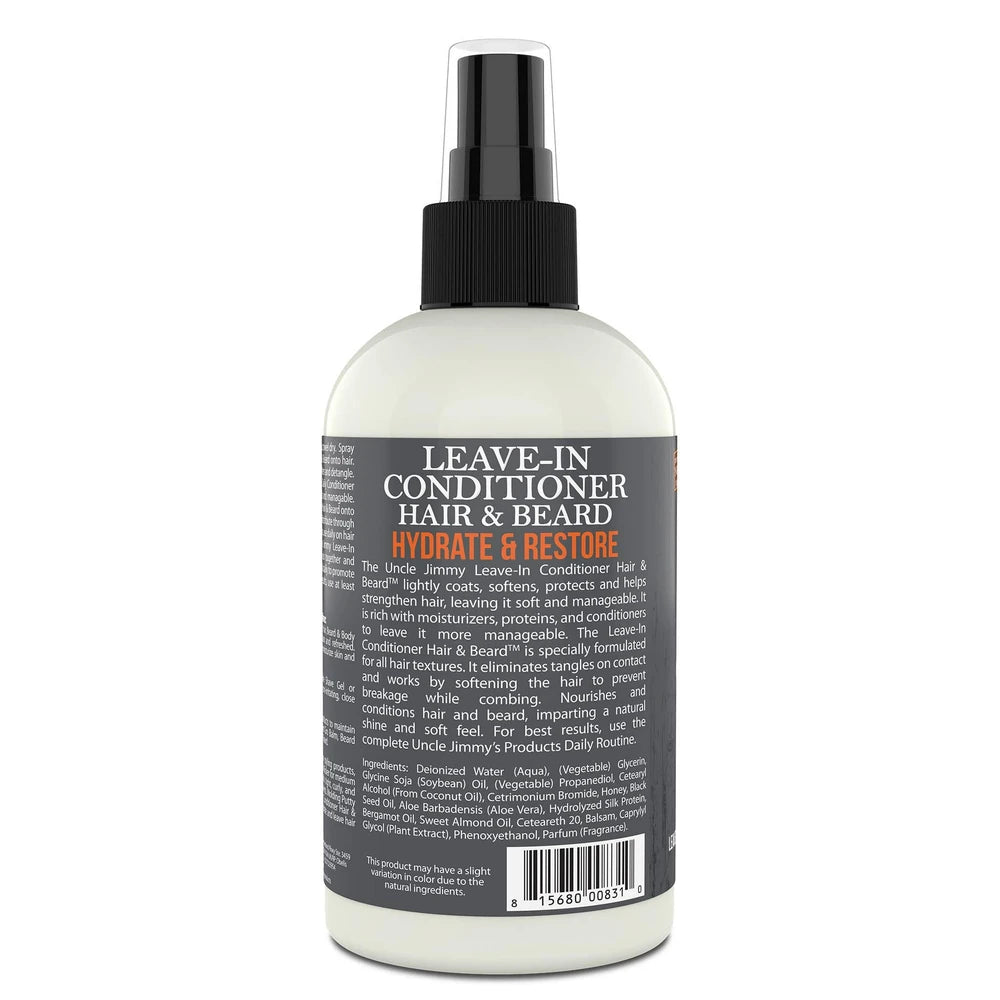 Uncle JIMMY - Hair Beard Leave-In Conditioner  8 oz 8 Fl. Oz (Pack of 6)