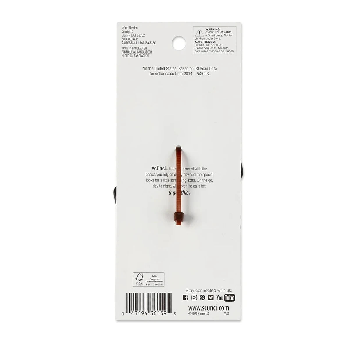 Scunchi Large No-Slip Grip Octo-Jaw Claw Clip Plastic Assorted 1.8Oz (Pack of 48)