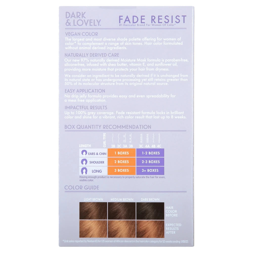 SoftSheen-Carson Dark & Lovely Fade Resist Unisex Permanent Hair Color  380 Ches nan (Pack of 12)