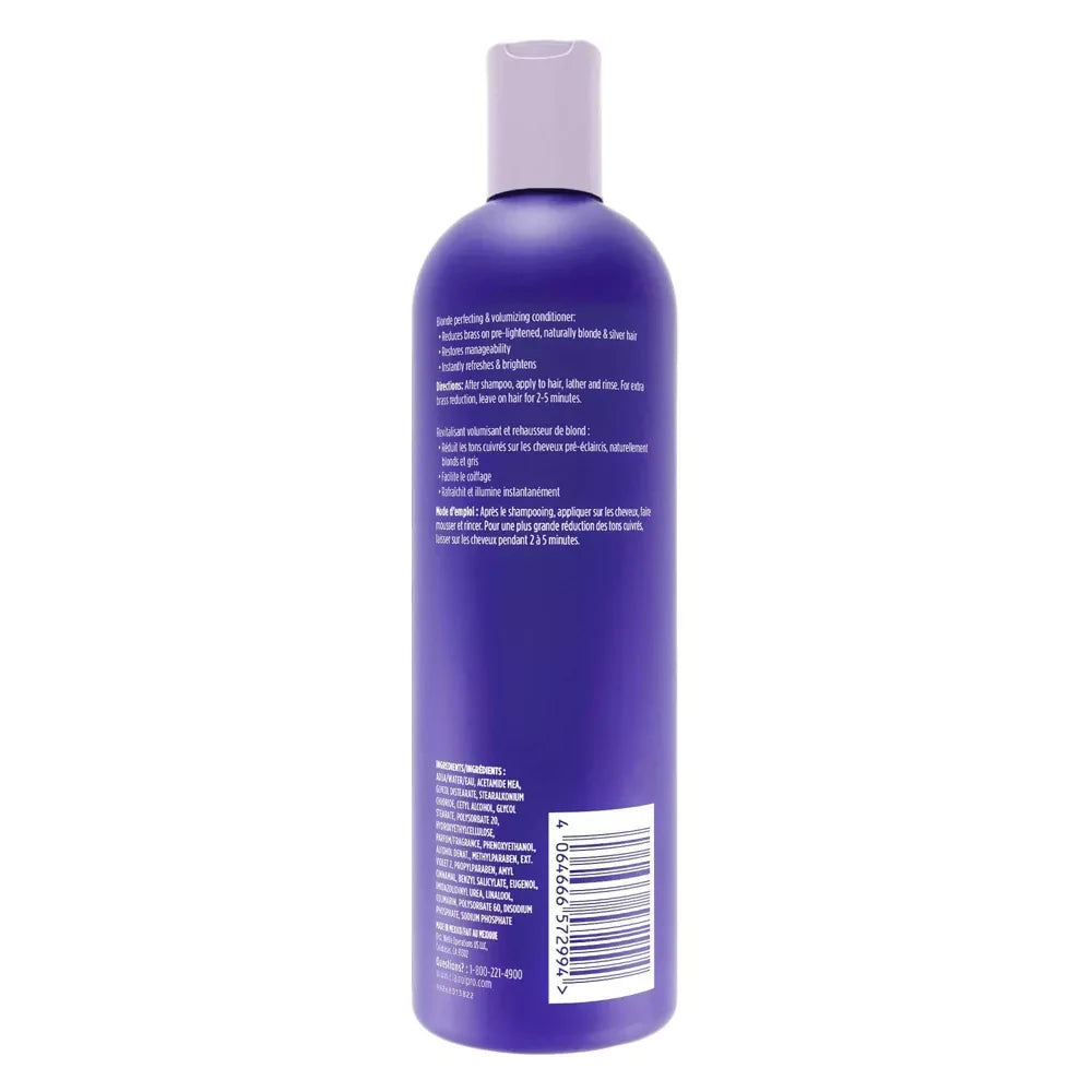 Clairol Professional Shimmer Lights Blonde Toning Conditioner - 16 fl oz 16 Fl.Oz (Pack of 12)