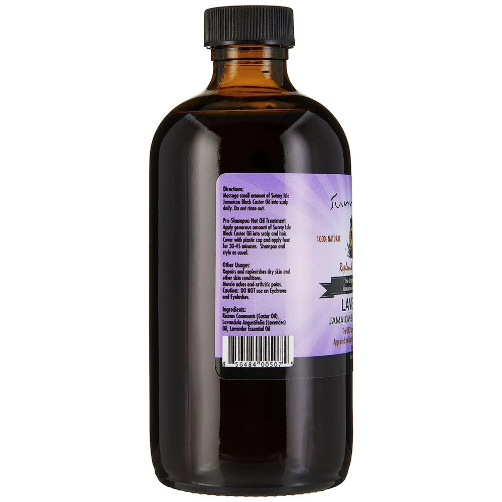 Sunny Isle Lavender Jamaican Castor Oil, Black, 8 Fl. Oz(B00VKBVRQE) (Pack of 6)