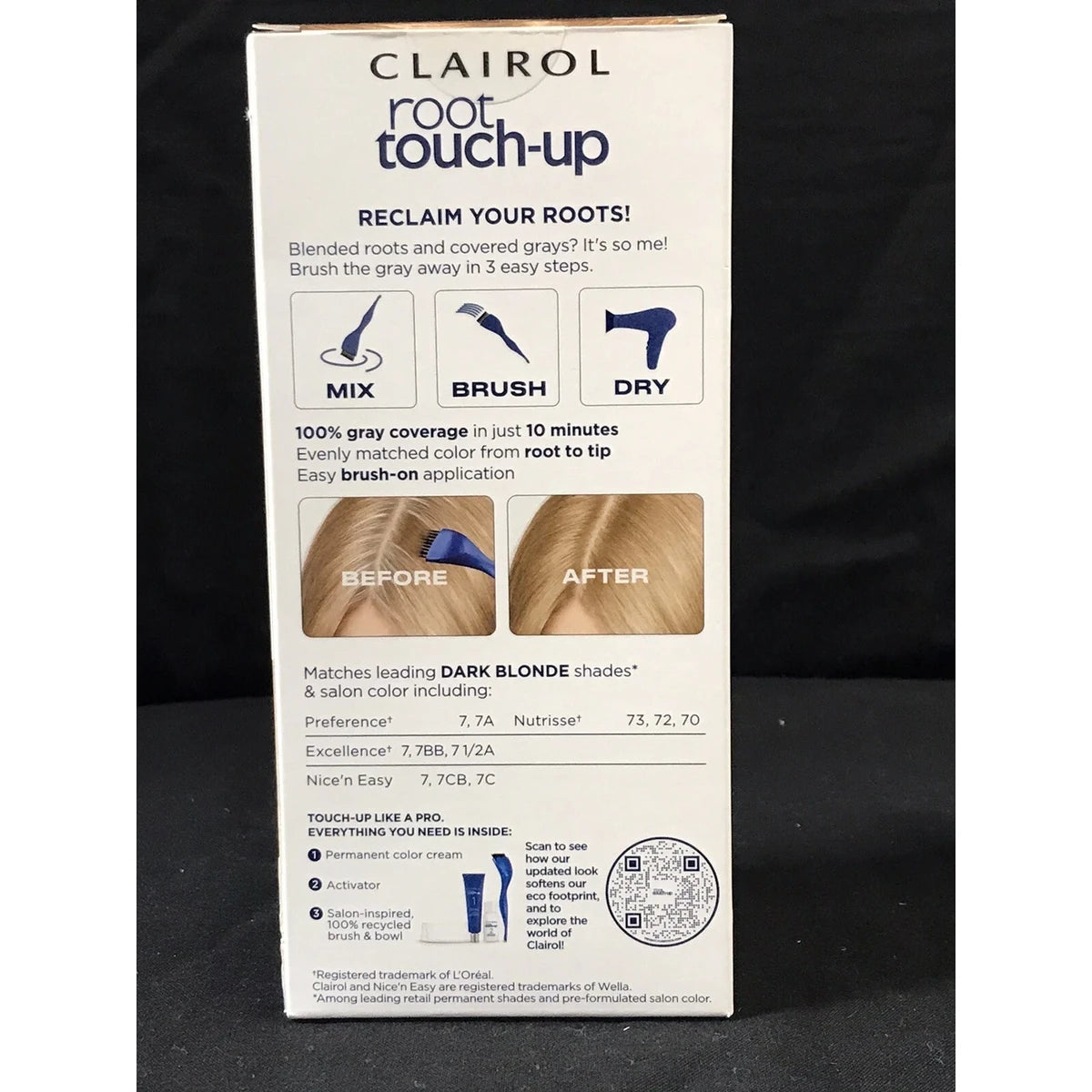 Clairol Nice & Easy 7 Dark Blonde Root Touch Up Permanent Hair Color 1.1Oz (Pack Of 12)