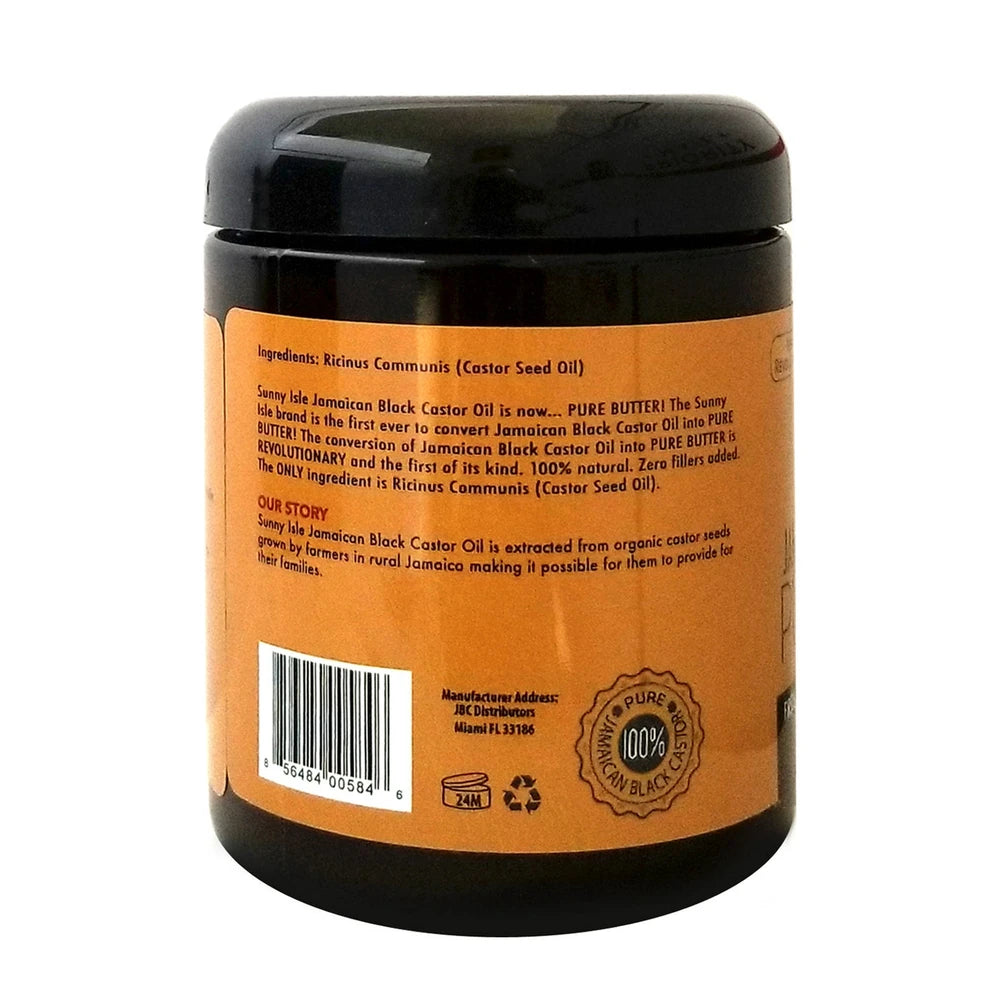 Sunny Isle Black Castor Oil Pure Butter (Original) 8oz (Pack of 6)