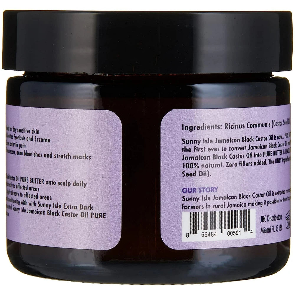 Sunny Isle Jamaican Black Castor Oil Pure Butter Lavender 2 fl oz (Pack of 6)