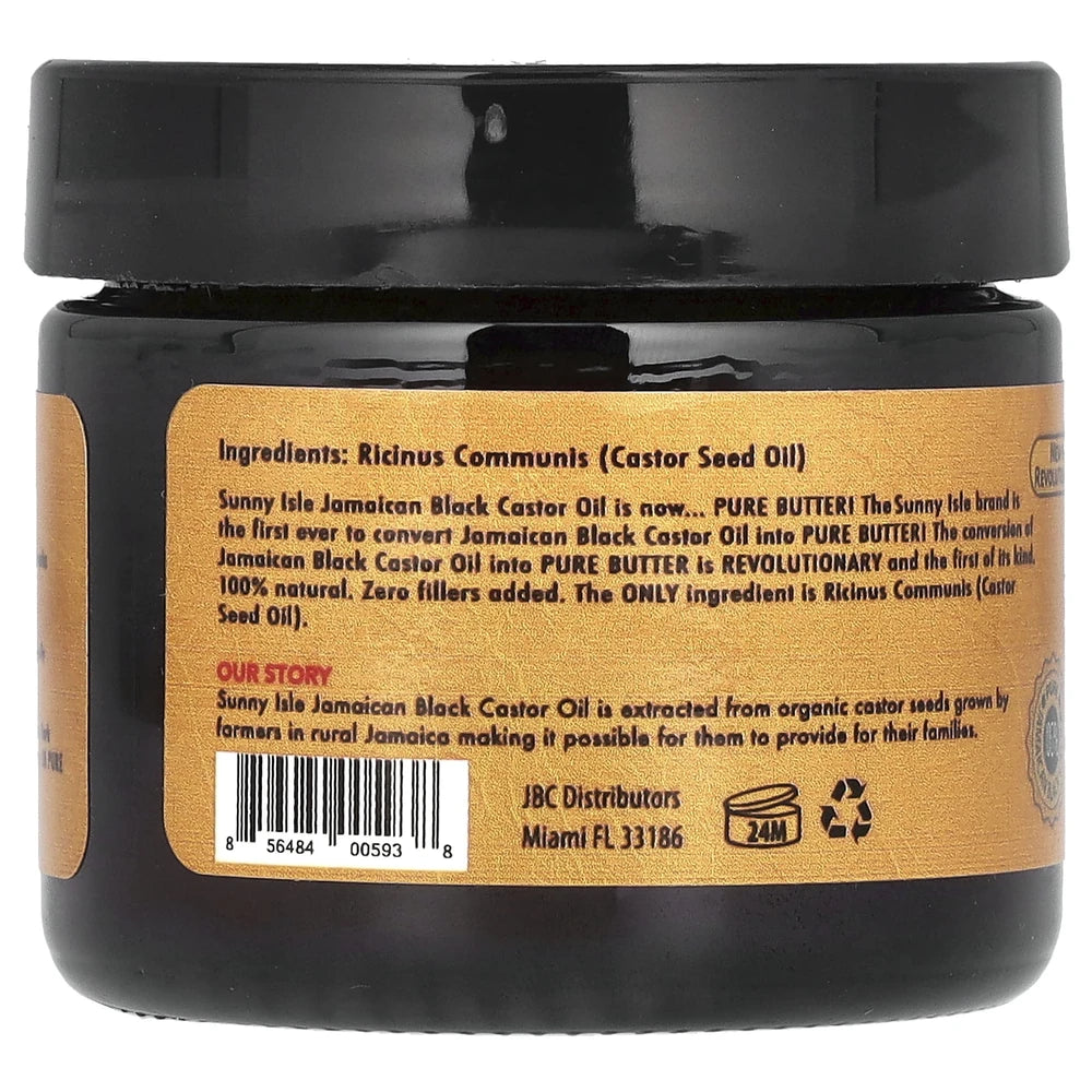 Sunny Isle Jamaican Black Castor Oil Pure Butter 2 fl oz (Pack of 6)