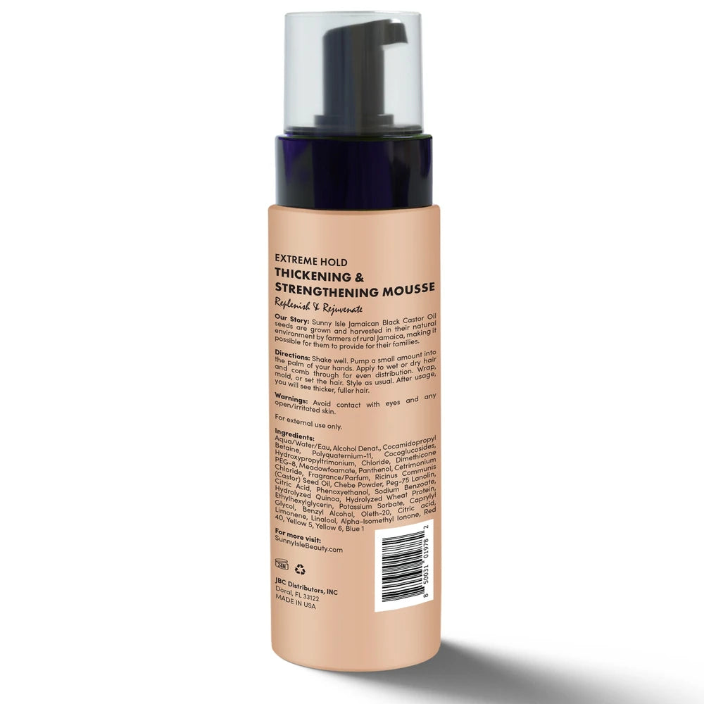 Sunny Isle Pure Chebe Extreme Hold Thickening & Strengthening Mousse 8oz (Pack of 6)