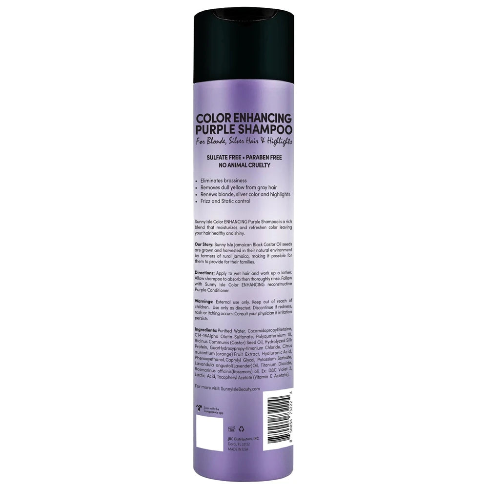 Sunny Isle Color Enhancing Purple Shampoo 10.1oz (Pack of 6)