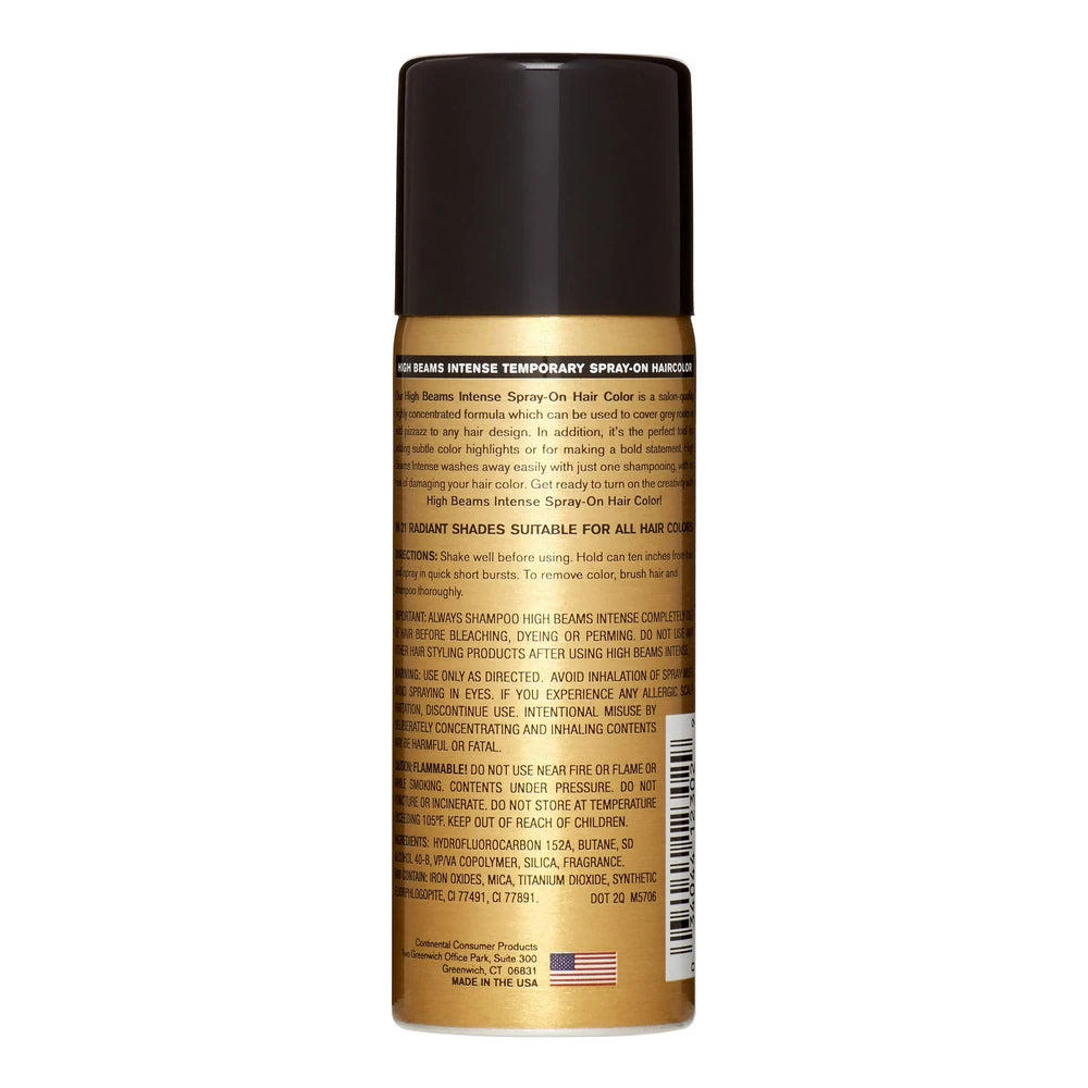 High Beams Intense Spray On Hair Color Black 2.7 Oz (Pack of 6)