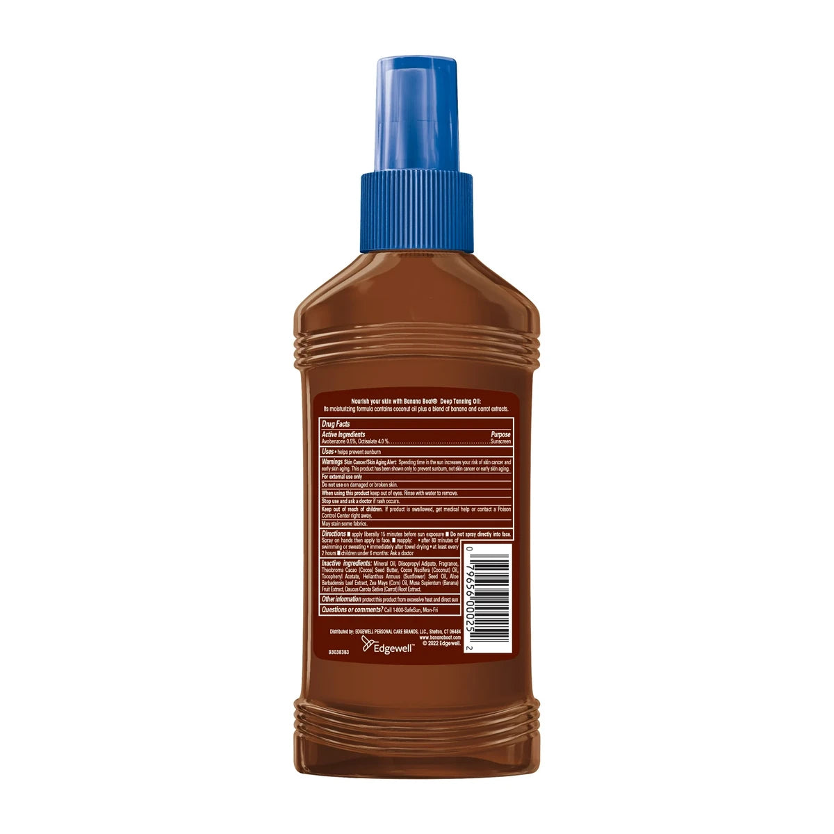 Banana Boat Deep Tanning Oil Sunscreen Pump Spray SPF 4 8Oz (Pack of 12)