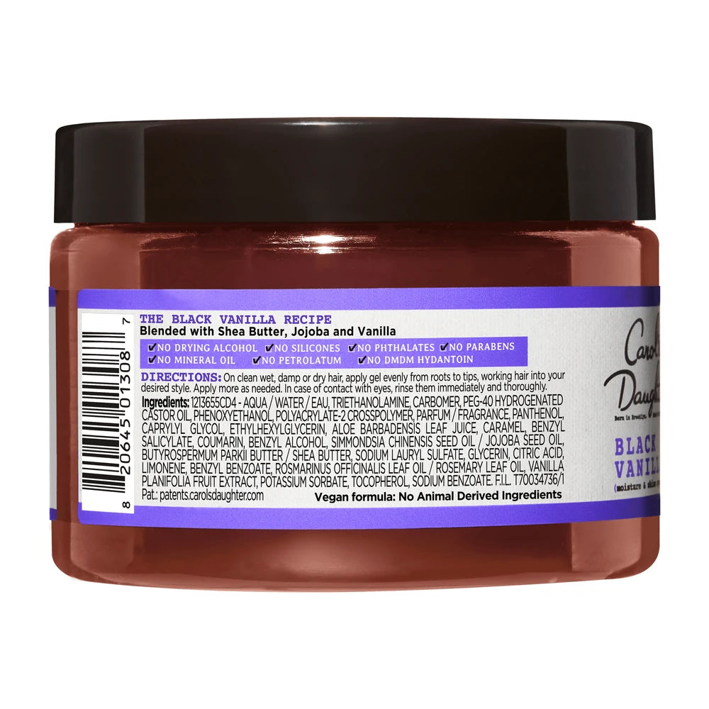 Carol s Daughter Black Vanilla Moisture and Hold Hair Styling Gel with Shea Butter 12 Oz (Pack of 6)