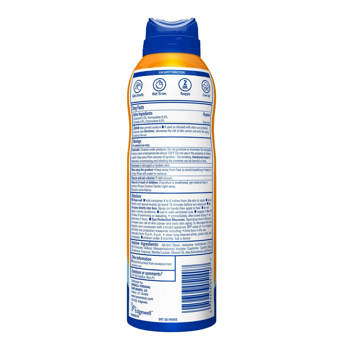 Banana Boat sport performance cool zone continuous spray with SPF 30 6Oz (Pack of 12)