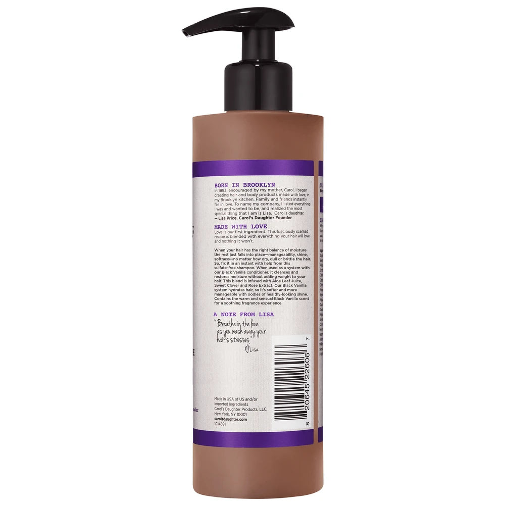 Carol's Daughter Black Vanilla Sulfate Free Moisturizing Daily Shampoo 12 Oz (Pack of 6)