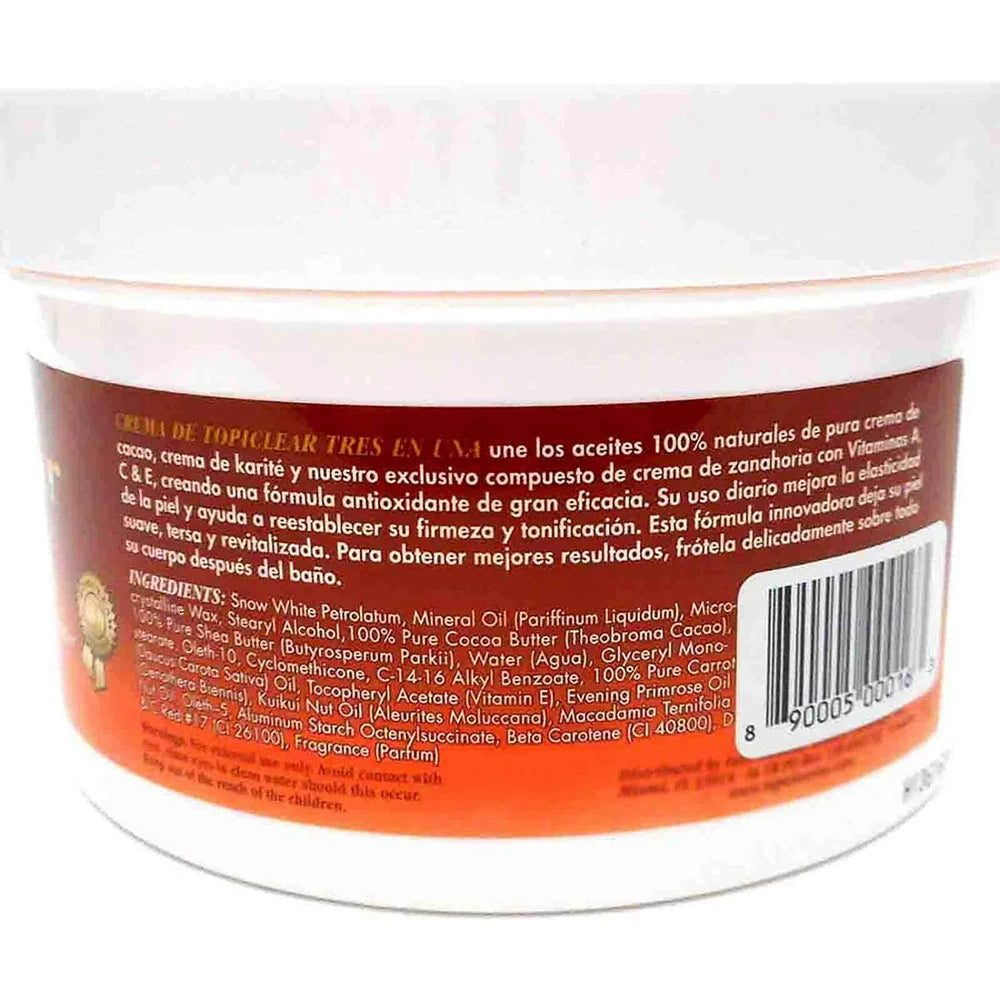 Topiclear 3 in 1 Creme Cocoa Butter Shea Butter Carrot Butter 18 fl oz (Pack of 12)