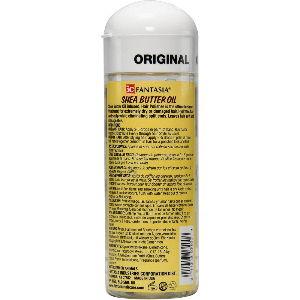 Fantasia ic Shea Butter Oil Hair Polisher, 6 oz., Dry Hair Type, Moisturizing, Unisex (Pack of 6)