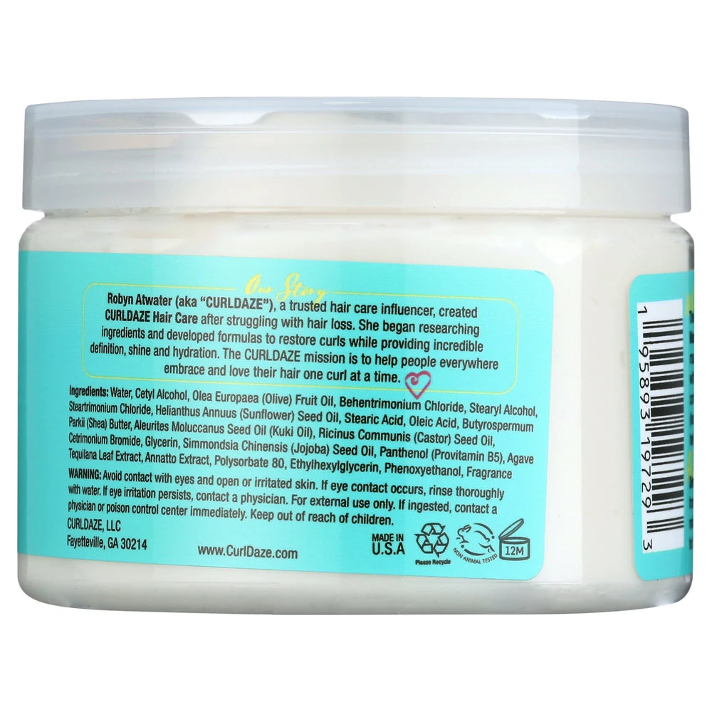 Curldaze Silky Hydration Intense Deep Conditioning Masque with Kukui Oil and Agave Hair Mask  12. Oz (Pack of 6)