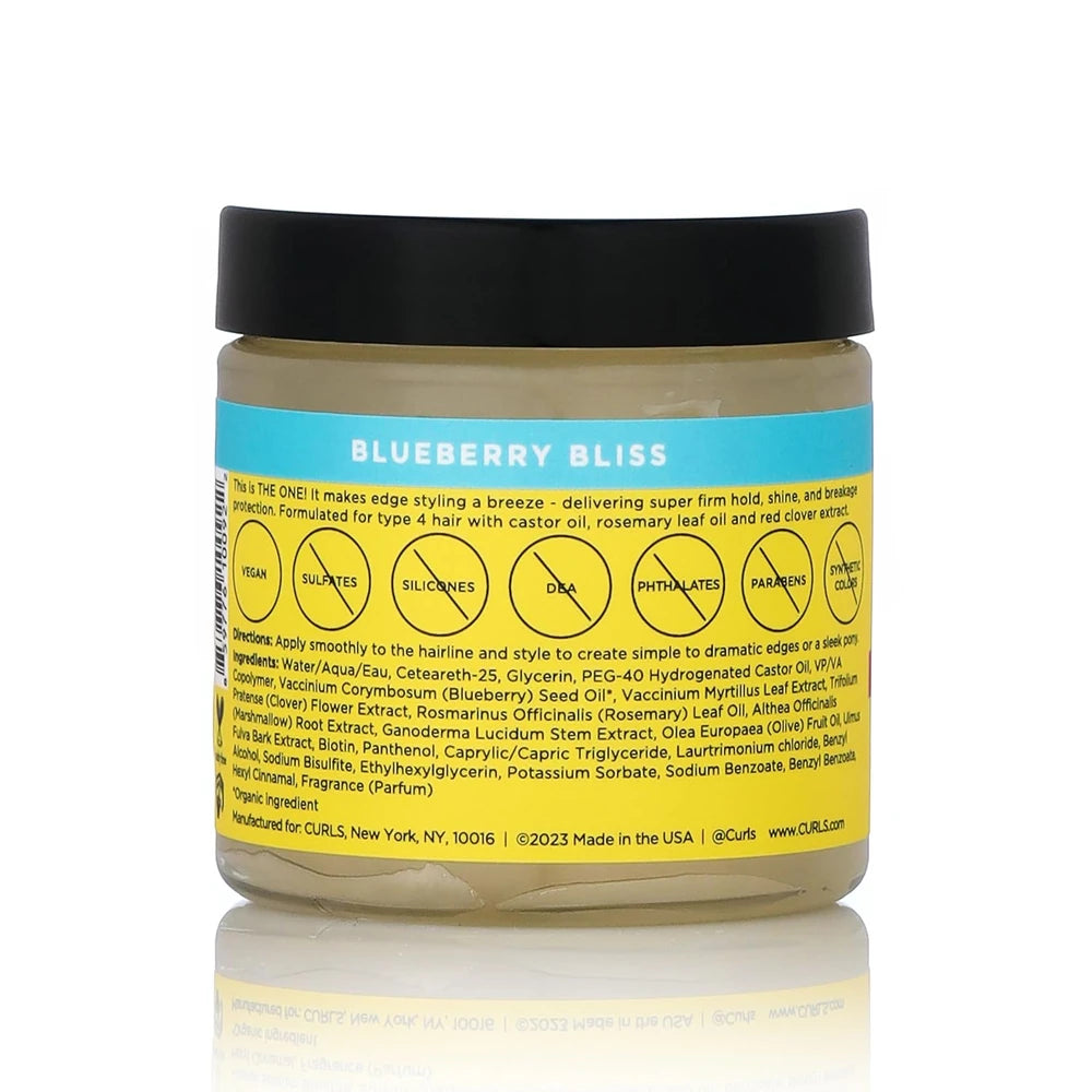 CURLS Blueberry Bliss Super Hold Edge Control, 4 Fl. Oz (Pack of 6)