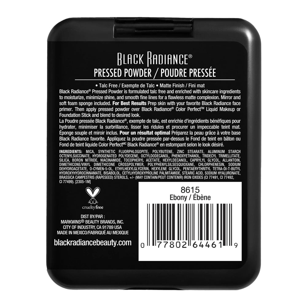 Black Radiance Pressed Powder - Makeup Finishing Powder - Ebony (Deep) - 0.28 oz (Pack of 48)