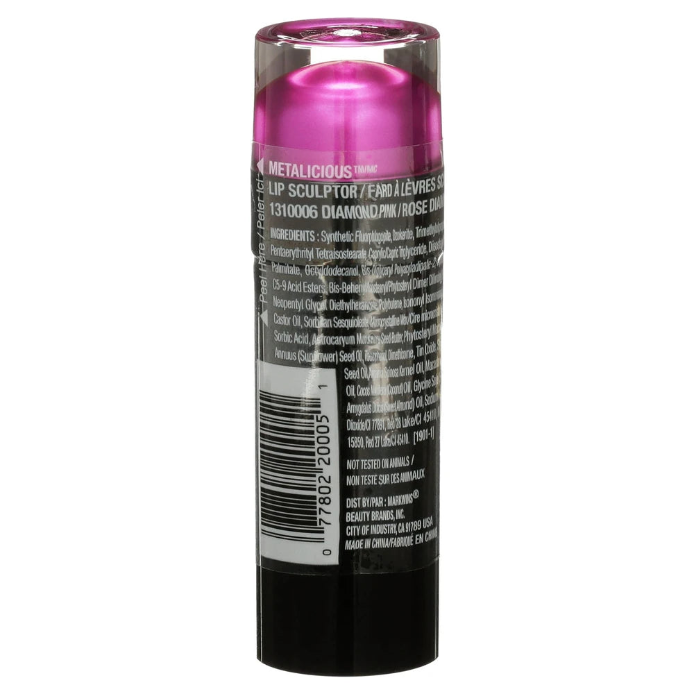 Black Radiance Metalicious Lip Sculptor Lipstick - Diamond Pink-0.077 oz (Pack of 48)